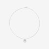 Circle Pendant and Chain with Cubic Zirconia in Sterling Silver