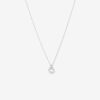 Circle Pendant and Chain with Cubic Zirconia in Sterling Silver