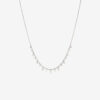 Multi Pear Station Necklace in Sterling Silver