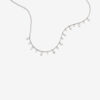 Multi Pear Station Necklace in Sterling Silver