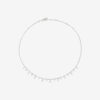 Multi Pear Station Necklace in Sterling Silver