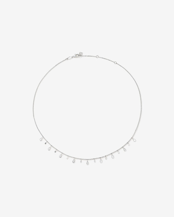 Multi Pear Station Necklace in Sterling Silver
