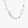 Multi Pear Station Necklace in Sterling Silver